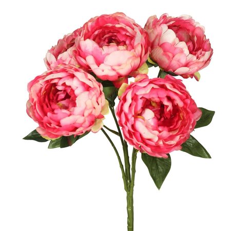 DARE2DECOR Peony Bunch X5-Pink Floral Bush DA835658